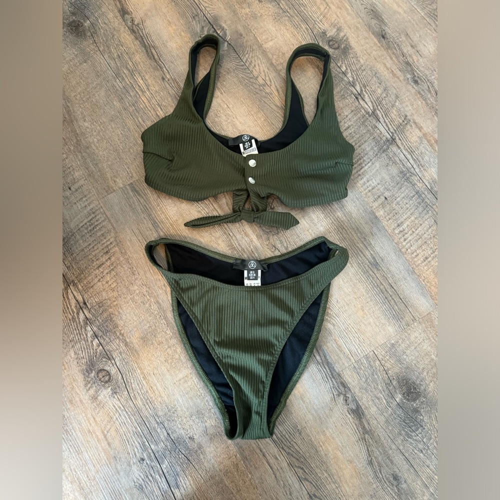 Missguided green bikini